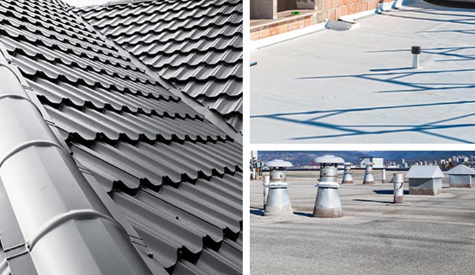 different types of roofs