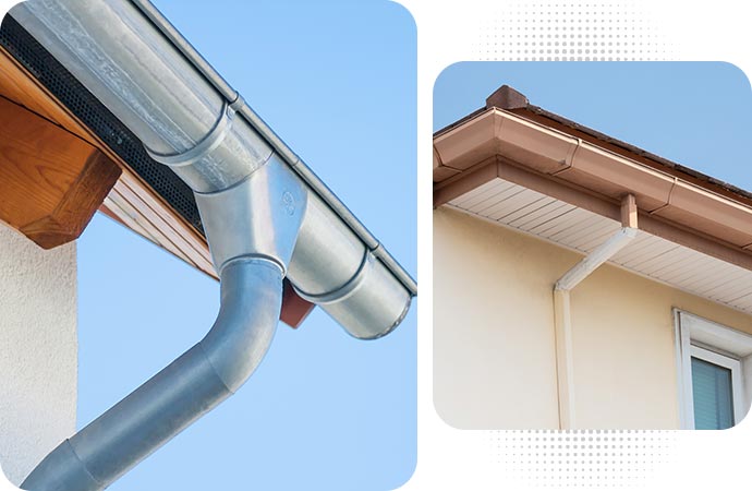 installing aluminum and copper gutter